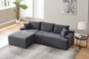 Picture of ASHFORD Fabric Sectional Compressed Sofa (Grey)
