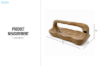Picture of 650-031 Solid Teak Wood Rectangular Bowl with Handle (40cmx18cm)
