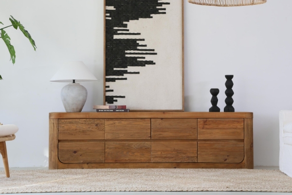 Picture of LUMBER 200 8-Drawer Reclaimed Wood TV Unit