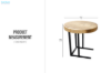 Picture of NATURA Solid Mungur Wood Round Side Table