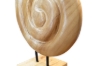 Picture of 650-042 Round Spiral Shell Solid Teak Wood Decorative Sculpture (32cmx51cm)