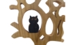 Picture of 650-043 H45 Owl on Tree Solid Teak Wood  Decorative Sculpture