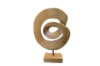 Picture of 650-044 Abstract Solid Teak Wood G Decorative Sculpture (30cmx44cm)