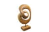 Picture of 650-044 Abstract Solid Teak Wood G Decorative Sculpture (30cmx44cm)