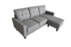 Picture of HAXTON Reversible Linen Fabric Sectional Sofa (Dark Grey)