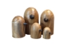 Picture of 650-049 Solid Teak Wood Bird Family Decorative Sculptures - Set of 5