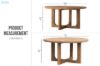 Picture of LUMBER Reclaimed Pine Wood Round Dining Table - D150