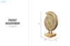 Picture of 650-042 Round Spiral Shell Solid Teak Wood Decorative Sculpture (32cmx51cm)