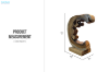 Picture of 650-045 Solid Teak Wood Rustic Decorative Sculpture (25cmx38cm)