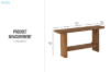 Picture of LUMBER 180 Reclaimed Pine Wood Console Table with Shelf