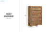 Picture of LUMBER Reclaimed Pine Wood 5-Drawer Tallboy
