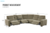 Picture of HIGHLAND Dual Motor Power Reclining Sectional Sofa with Storage Console & Swivel Tray Table & Bluetooth Speaker & USB, Type-C Ports - Water Resistant
