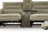 Picture of HIGHLAND Dual Motor Power Reclining Sectional Sofa with Storage Console & Swivel Tray Table & Bluetooth Speaker & USB, Type-C Ports - Water Resistant