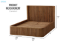 Picture of RILMOND Reclaimed Pine Wood Bed Frame in Queen/King Size