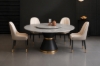 Picture of ORBIT 135 Round Grey Sintered Stone Dining Table with Lazy Susan