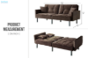 Picture of MILA Convertible Sofa Bed with Adjustable Split-Back (Brown)