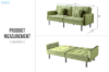Picture of MILA Convertible Sofa Bed with Adjustable Split-Back (Green)