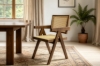 Picture of CHANDIGARH Solid Rubber Wood with Real Rattan Arm Chair (Walnut)