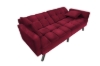 Picture of LUMI Convertible Sofa Bed with Adjustable Split-Back (Rose Burgundy)