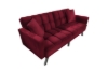 Picture of LUMI Convertible Sofa Bed with Adjustable Split-Back (Rose Burgundy)