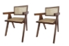 Picture of CHANDIGARH Solid Rubber Wood with Real Rattan Arm Chair (Walnut) - Each