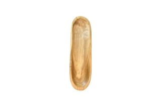 Picture of 650-035 Solid Teak Wood Oval Ship Bowl (40cmx12cm)