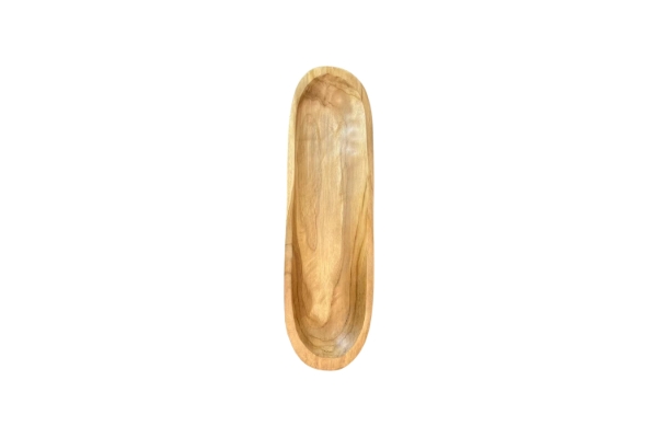 Picture of 650-035 Solid Teak Wood Oval Ship Bowl (40cmx12cm)