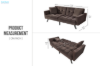 Picture of LUMI Convertible Sofa Bed with Adjustable Split-Back (Brown)