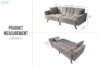 Picture of LUMI Convertible Sofa Bed with Adjustable Split-Back (Grey)