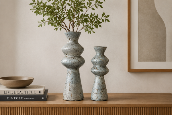 Picture of 650-062 H39 & H46 Terracotta Vase Set