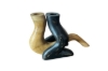 Picture of 650-052 Solid Teak Wood Candle Holder Set (25x11x17cm)