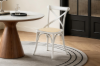 Picture of ALBION Solid Beech Cross Back Dining Chair with Rattan Seat (White)