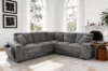 Picture of MARLIN Corduroy Fabric Sectional Sofa with Hidden Storage & Cup Holder