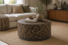 Picture of HAMTON D93 Coconut Chip Round Coffee Table with Gamelina Wood Base
