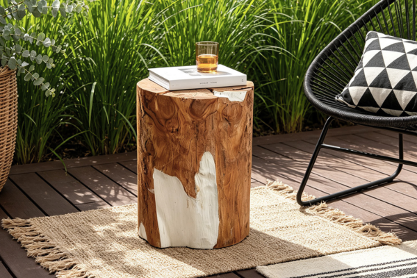 Picture of TAKARA Teak Root Cylindrical Stool