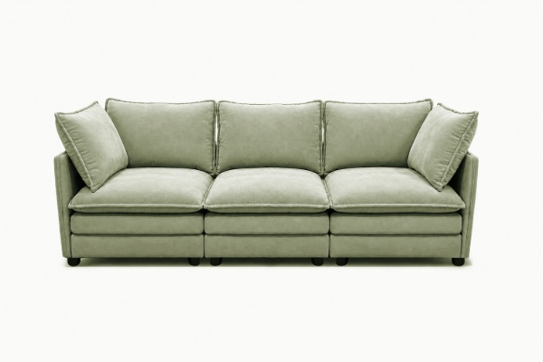 Picture of MELLOW Modular Sectional Sofa Range (Sage Green) - 3PC Combo Set (LAF Armchair + Armless + RAF Armchair)