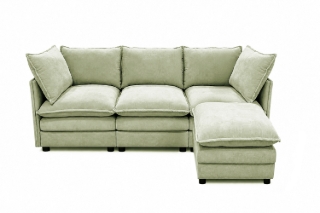 Picture of MELLOW Modular Sectional Sofa Range (Sage Green) - 4PC Combo Set (LAF Armchair + Armless + RAF Armchair + Ottoman)