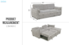 Picture of LOUNVA Dual Pull-Out Sofa Bed with Drop Down Console