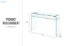 Picture of [FLOOR MODEL CLEARANCE] MURANO 110 Bent Glass Console Table with Shelf