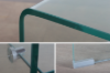 Picture of [FLOOR MODEL CLEARANCE] MURANO 110 Bent Glass Console Table with Shelf