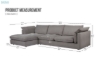 Picture of [FLOOR MODEL CLEARANCE] SERENA Feather-Filled Sectional Fabric Sofa - Chaise Facing Left